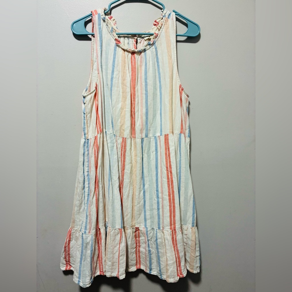 beachlunchlounge Multicolor Striped Kids Dress